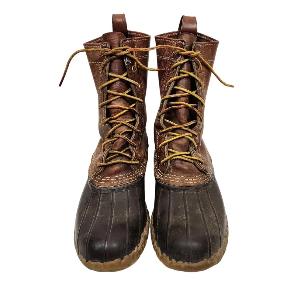 L.L. Bean Bean Boots Mens 9 Brown Leather Lace Up Waterproof Snow Winter